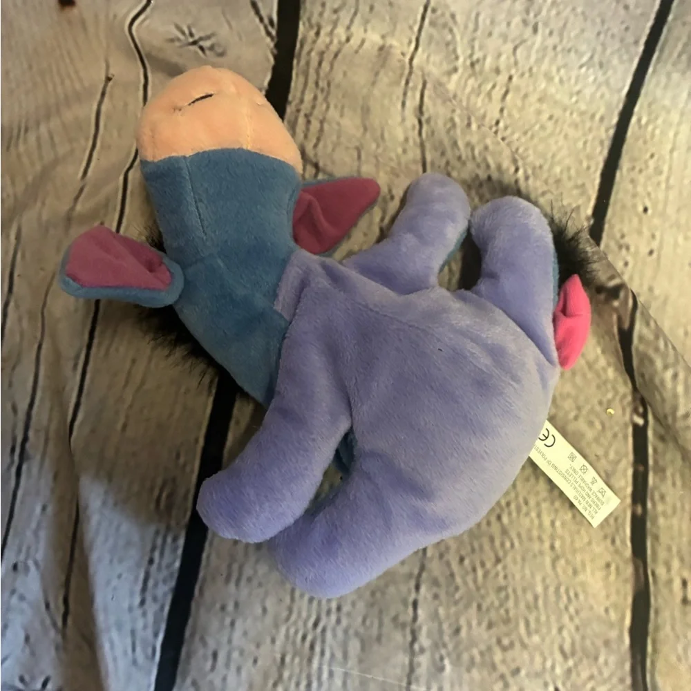 5/$20 ArcoToys‎ Mattel Disney Eyeore Detachable Tail Beanie Plush VTG  8” Pooh